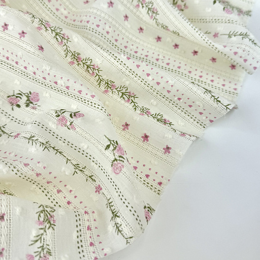 картинка Хлопок "Прованс" розовые цветочки от интернет магазина