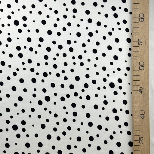 картинка Вискозный шелк "Горошек" мелкий на фоне айвори от интернет магазина