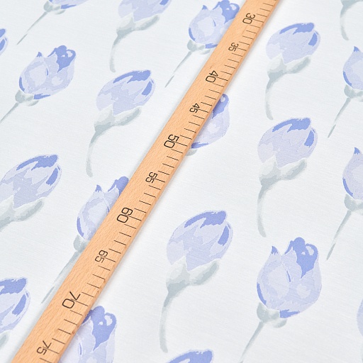 картинка Жаккард "Тюльпаны" голубые от интернет магазина