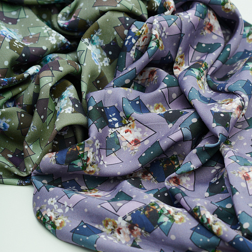 картинка Вискозный шелк "Калейдоскоп" фиол от интернет магазина