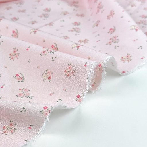 картинка Ткань плательная "Розочки" розовые от интернет магазина