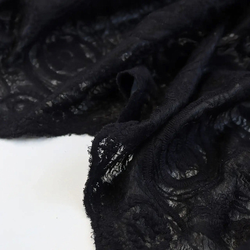 картинка Трикотаж "Вензеля" цвет черный от интернет магазина