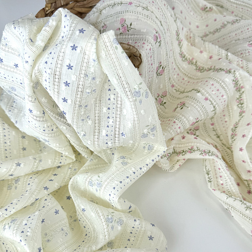 картинка Хлопок "Прованс" розовые цветочки от интернет магазина