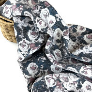 Жаккард "Винтаж" розы син