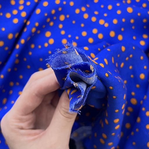 картинка Ткань плательная "Конопушки" син от интернет магазина