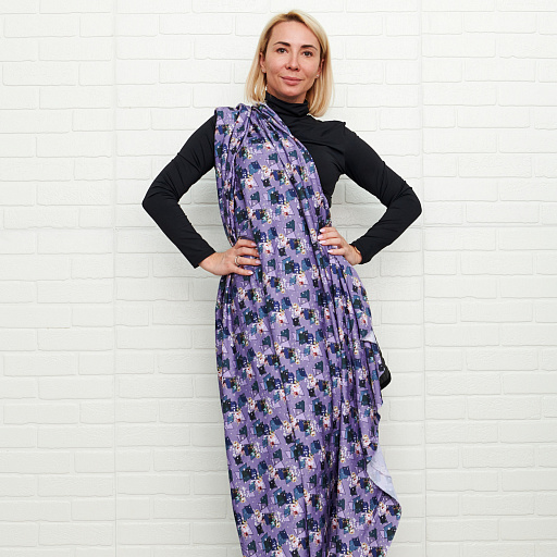 картинка Вискозный шелк "Калейдоскоп" фиол от интернет магазина