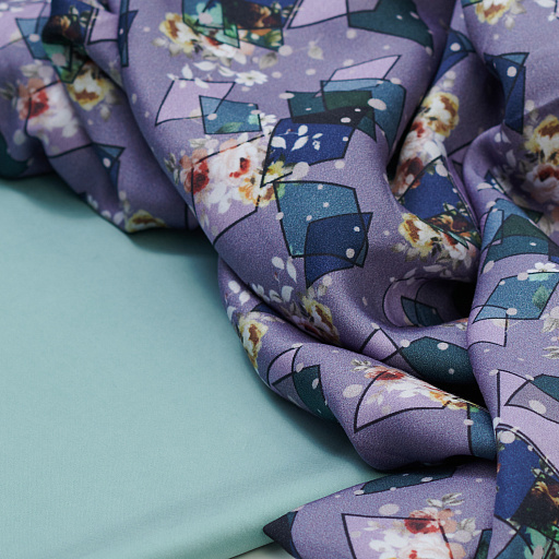 картинка Вискозный шелк "Калейдоскоп" фиол от интернет магазина