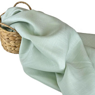 Ткань плательная "Тенсел-лен" цвет снежная мята