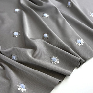 Плательно-костюмная сер с вышивкой