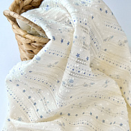 Хлопок "Прованс" голубые цветочки