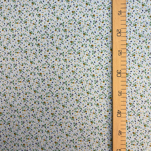 картинка Ткань плательная "Голубые цветочки" от интернет магазина