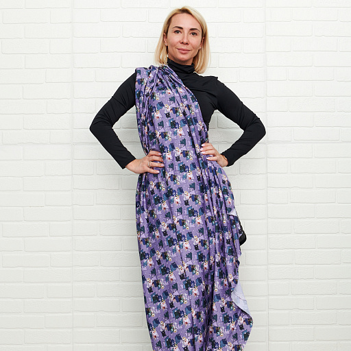 картинка Вискозный шелк "Калейдоскоп" фиол от интернет магазина