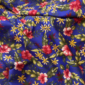 Поплин "Тропики" син