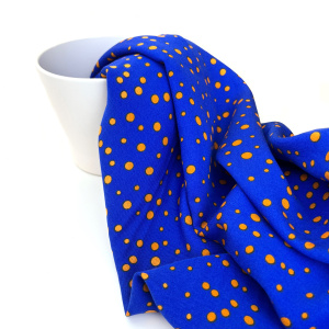 Ткань плательная "Конопушки" син