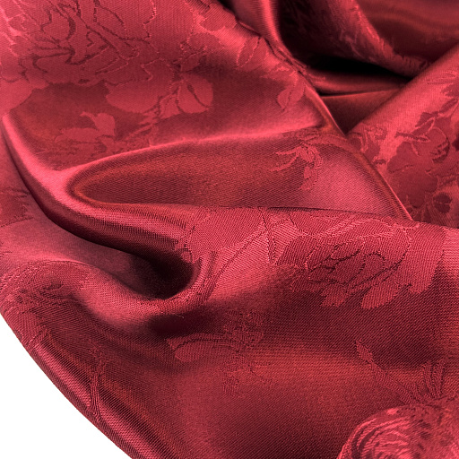 картинка Вискозный шелк жаккардовый "Императорский павлин" бордо от интернет магазина