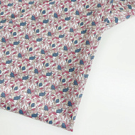 Хлопок "Зайки на лужайке" розовый