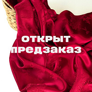Вискозный шелк жаккардовый "Императорский павлин" бордо