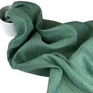 Шифон однотонный креш зеленый