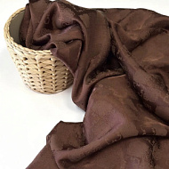 Вискозный шелк жаккардовый "Канвалика" шоколадная