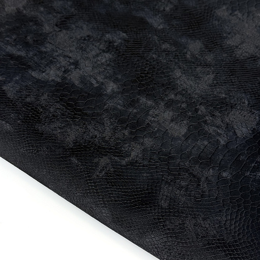 картинка Эко-кожа "Питон" черная от интернет магазина