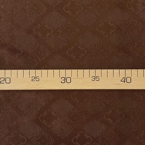 картинка Вискозный шелк жаккардовый "Канвалика" шоколадная от интернет магазина