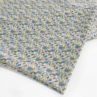 Поплин "Зайки на лужайке" зеленый