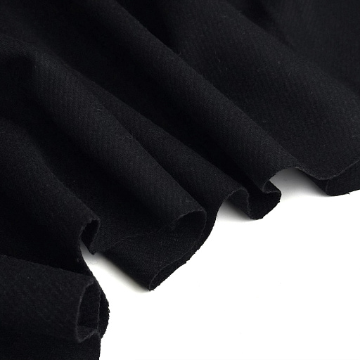 картинка Ткань костюмно-пальтовая цвет черный от интернет магазина