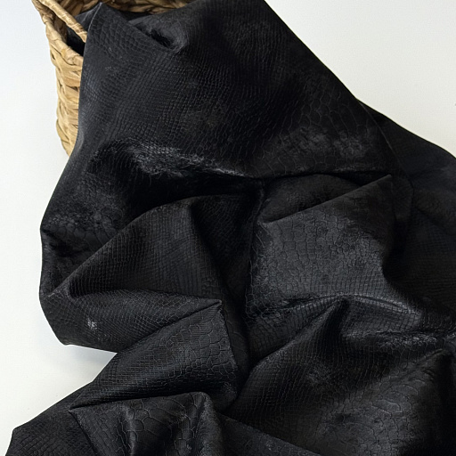 картинка Эко-кожа "Питон" черная от интернет магазина