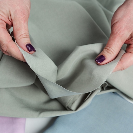 картинка Ткань плательная "Тенсел-лен" цвет полынь от интернет магазина