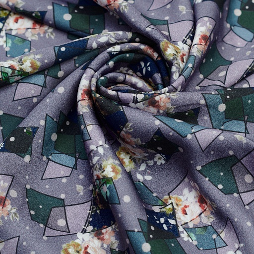 картинка Вискозный шелк "Калейдоскоп" фиол от интернет магазина