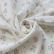 Ткань плательная "Розочки" белые