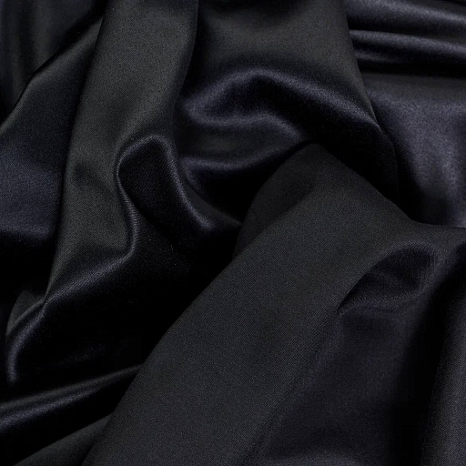 картинка Атлас плательно-костюмный черный от интернет магазина