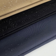 Габардин черный с водоотталкивающей пропиткой