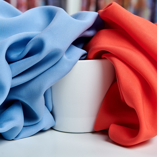 картинка Ткань плательно-костюмная "Тенсел" твил цвет АЛЫЙ от интернет магазина